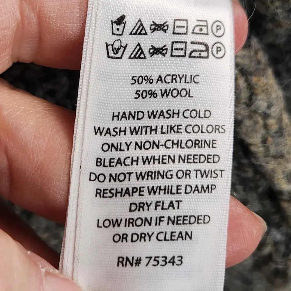 Cynthia Rowley Open Cardigan Sweater Women’s M Wool Blend Brown Chunky Knit EUC - Picture 15 of 16